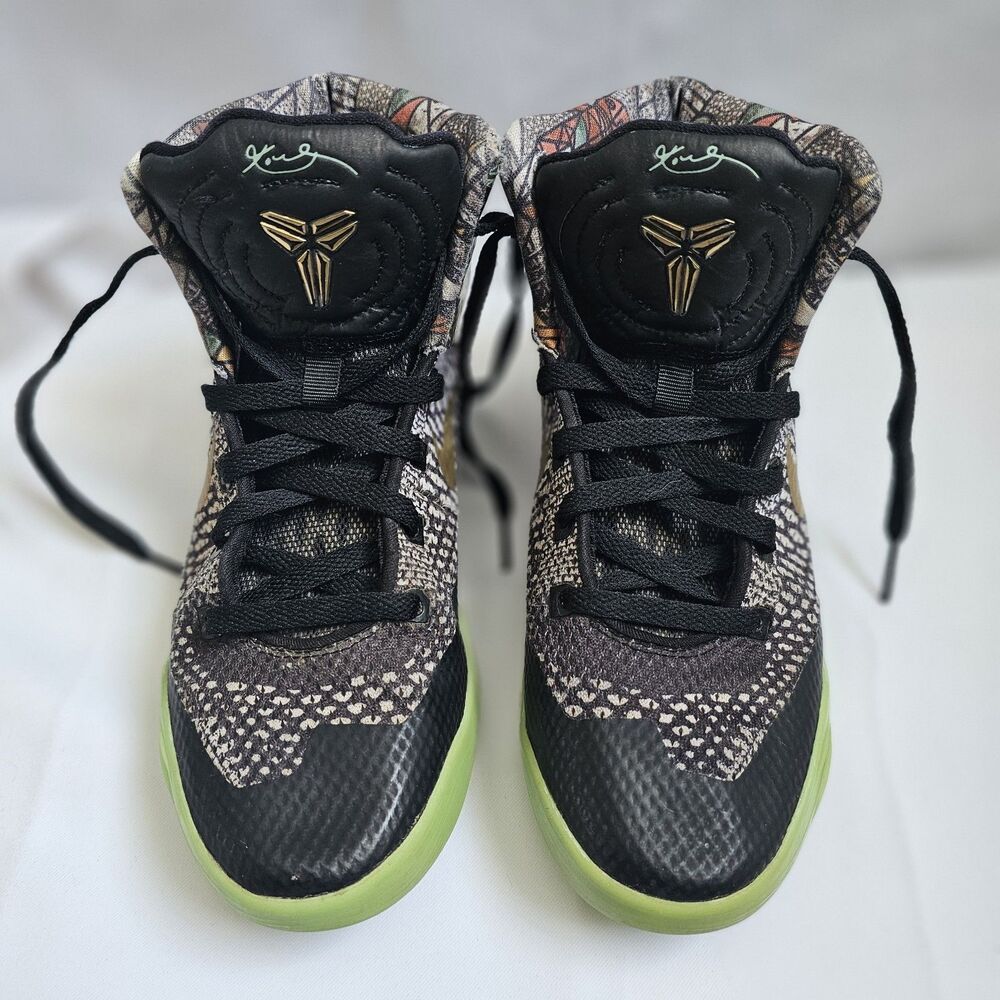 Nike Kobe 9 Elite GS NOLA Gumbo League Maestro Black Gold Kids 4Y
